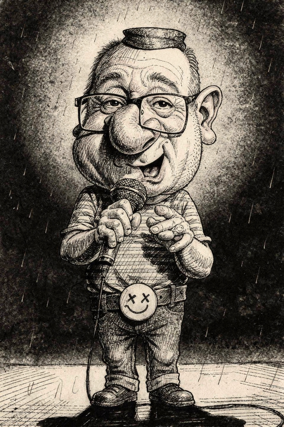 Karikatur mit KI-Veredelung – iPad Karikatur & Noir Edition