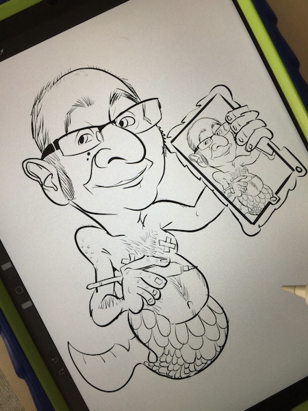 iPad Lineart Characterdesign Merman ErolArt