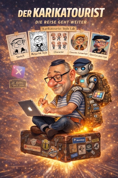 karikaturist erolart KI schnellzeichner messe 07