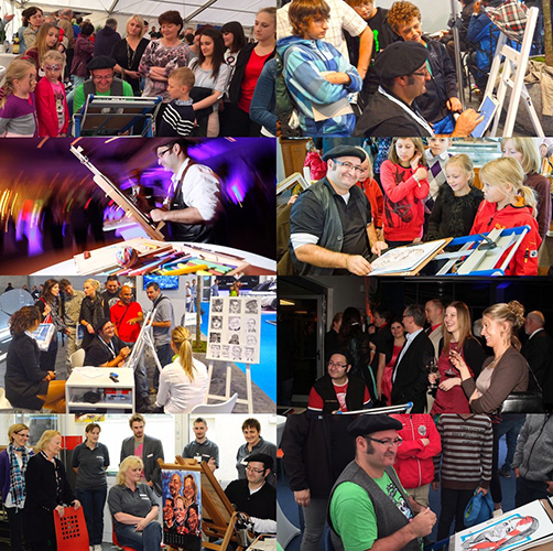 Live-Karikaturen als Publikumsmagnet auf Events