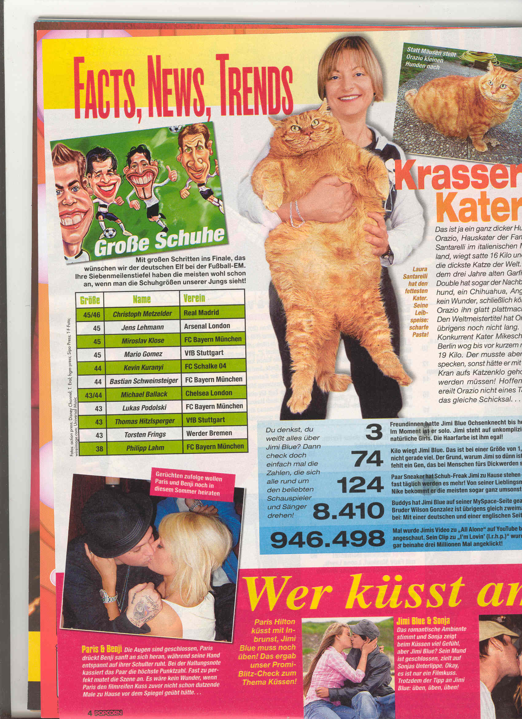 Karikatur im POPCORN-Magazin zur Fußball-EM