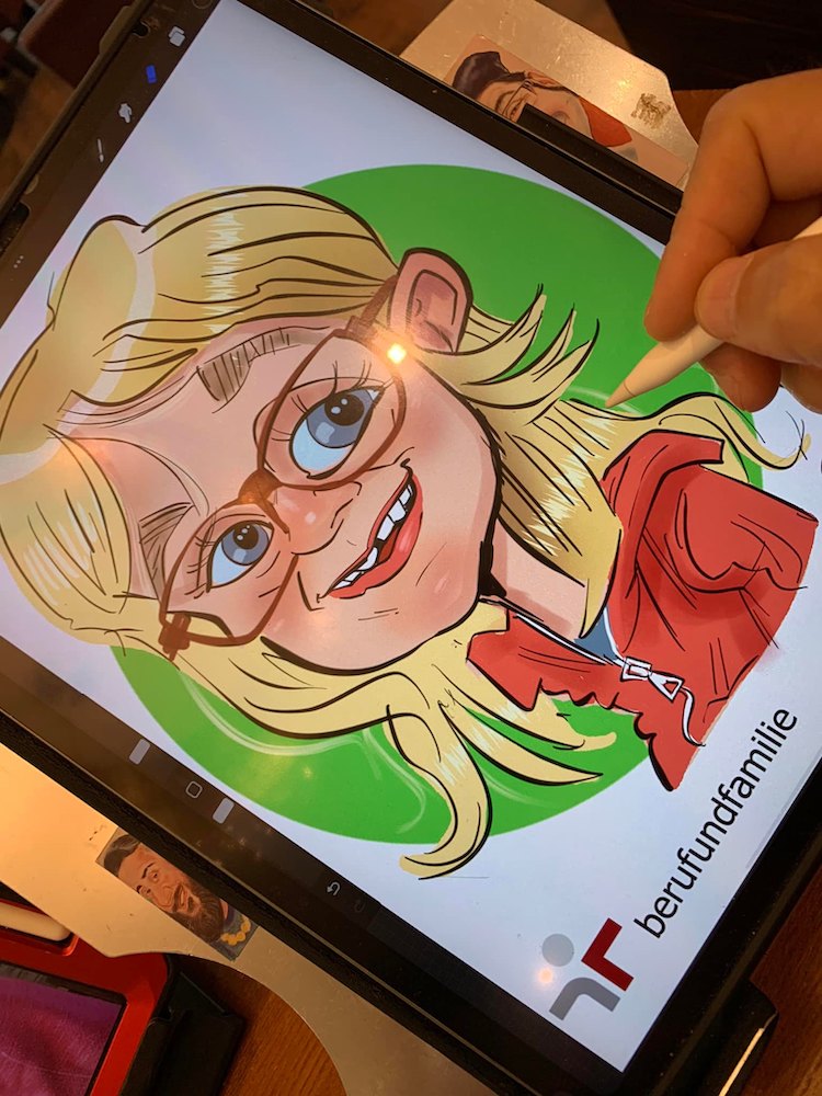 iPad Karikatur nach Foto bestellen
