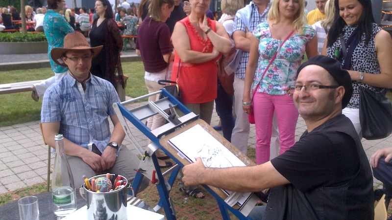 Live Karikaturen auf Messen und Firmenevents