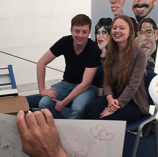 karikaturist schnellzeichner firmenevent weihnachtsfeier jubilaeum 10