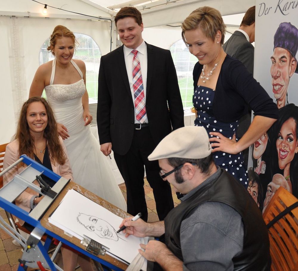 Karikaturist Hochzeit Gastgeschenk