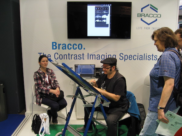 karikaturist ipad radiologiekongress hamburg