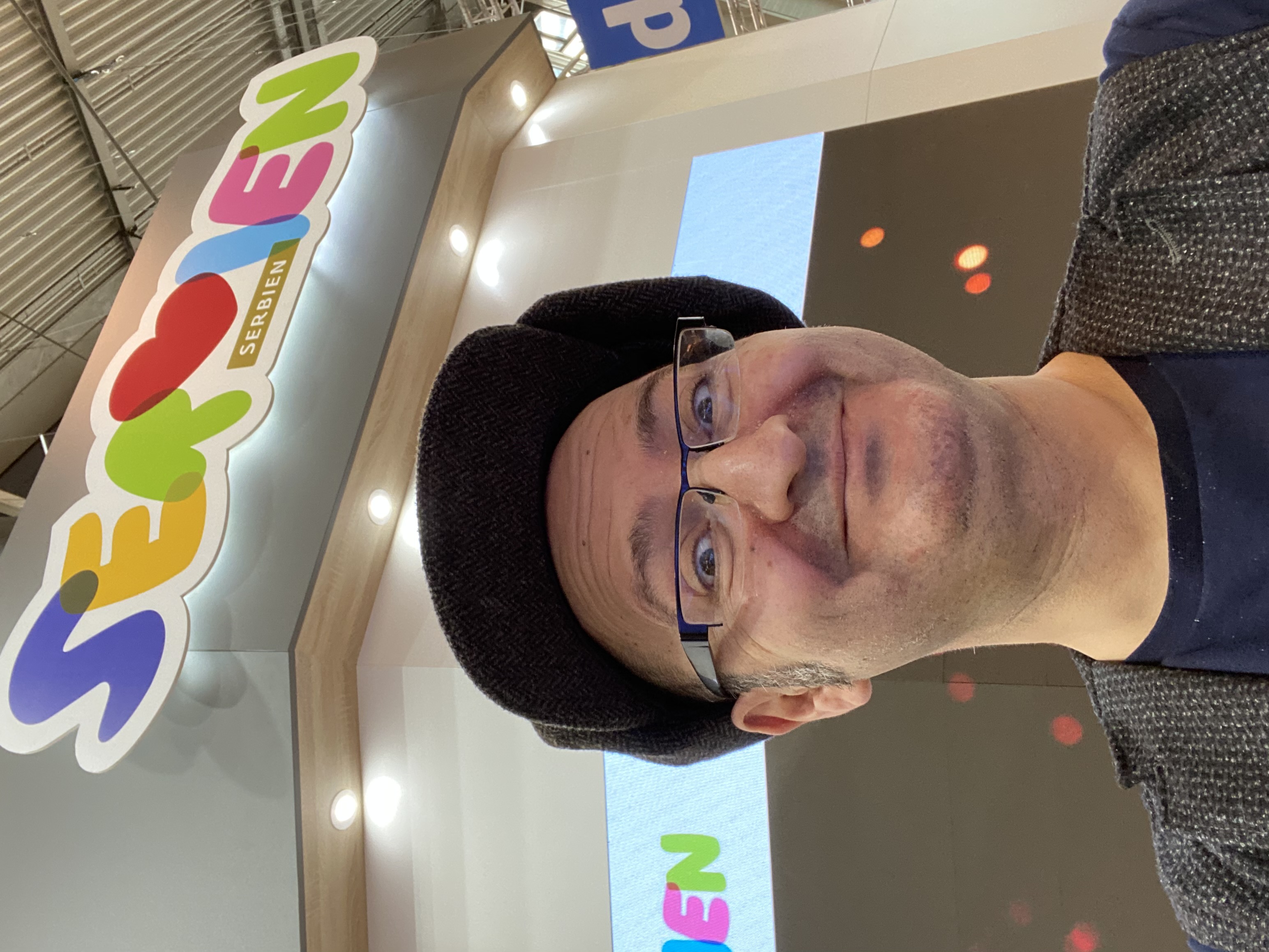 Karikaturist cmt Messe Stuttgart Serbien