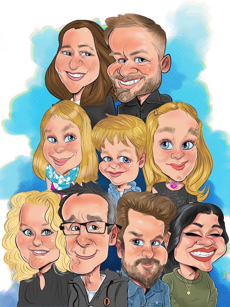 karikatur familie