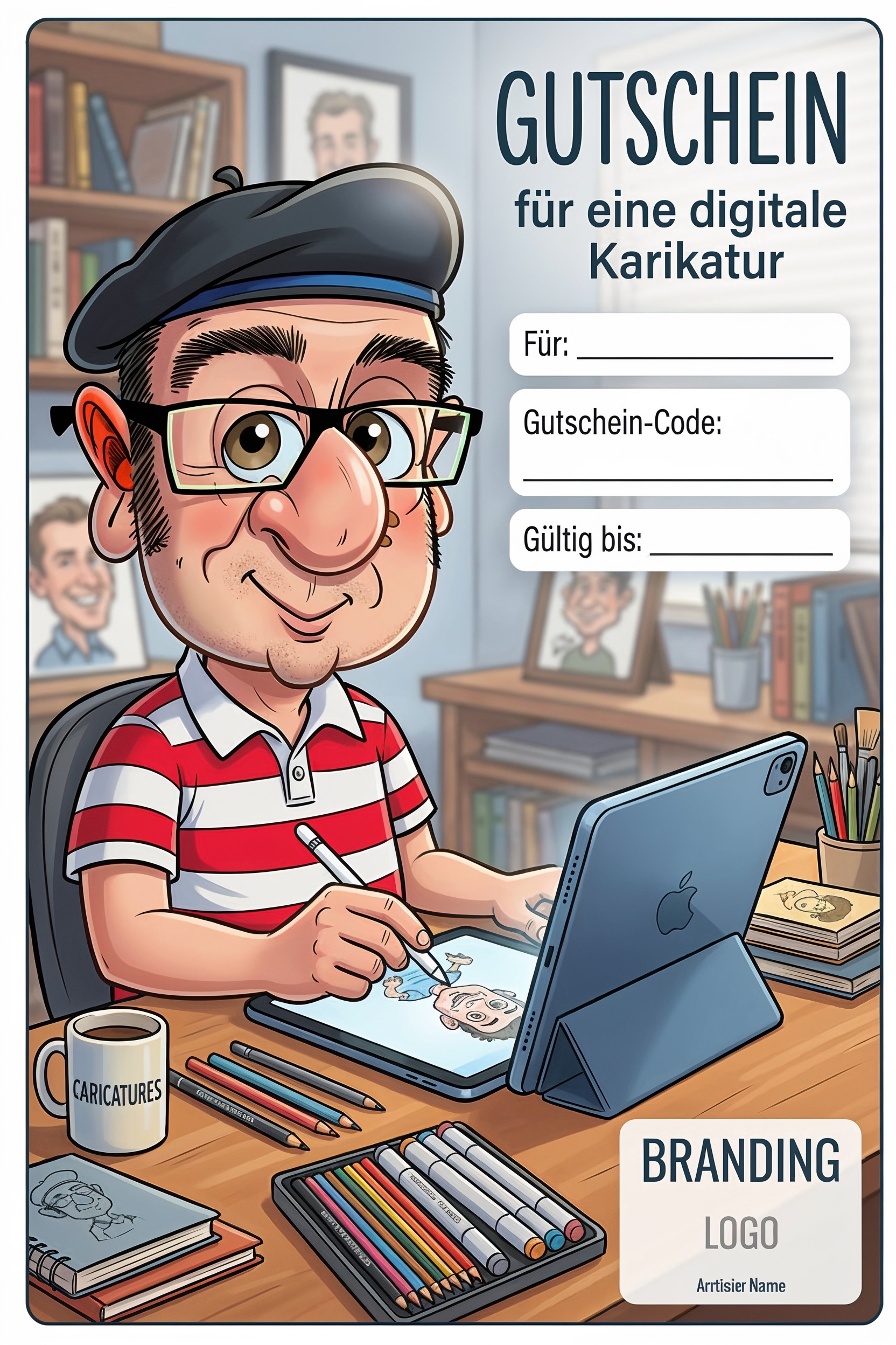 karikaturist schnellzeichner firmenevent weihnachtsfeier jubilaeum 12