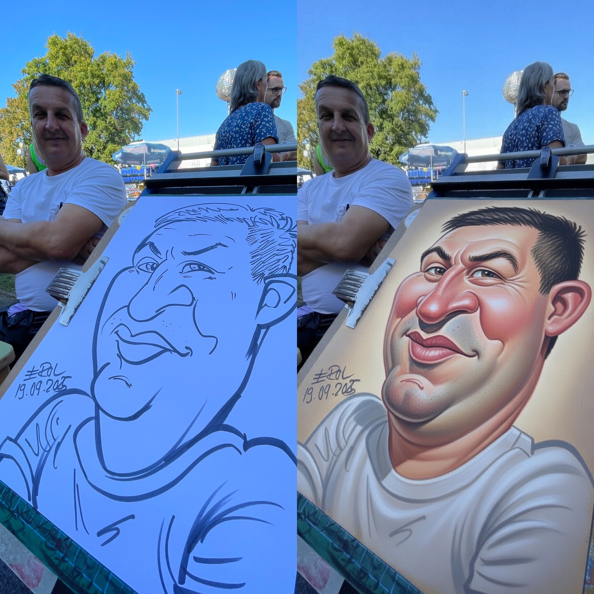 karikaturist erolart KI schnellzeichner messe 08