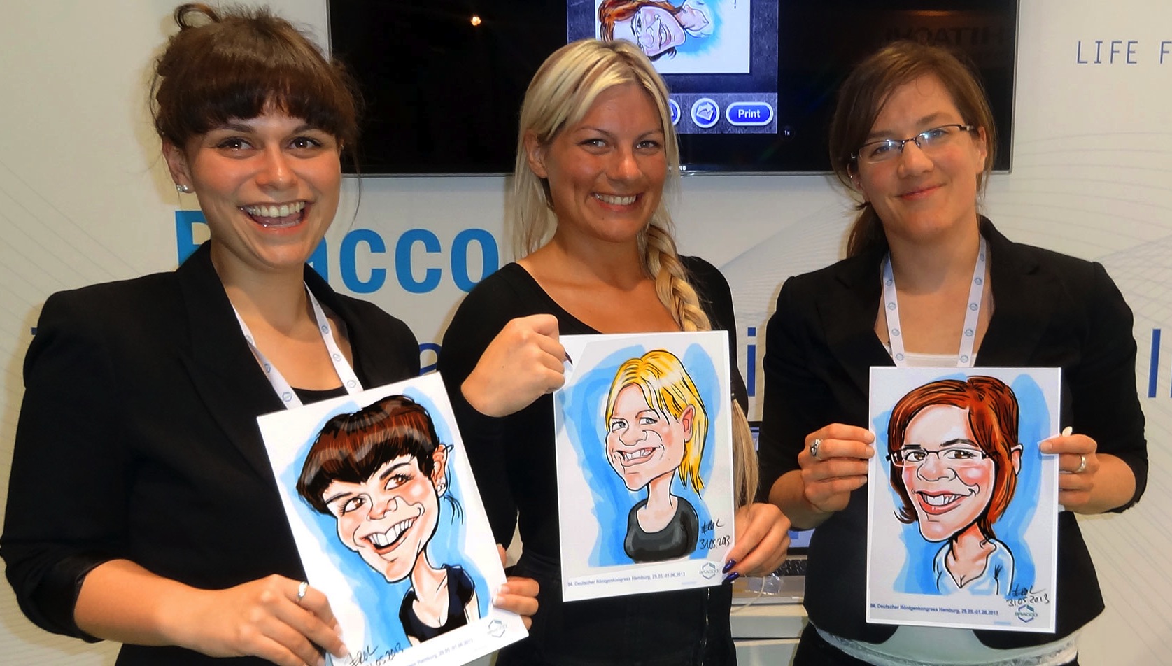 karikaturist ipad radiologiekongress hamburg